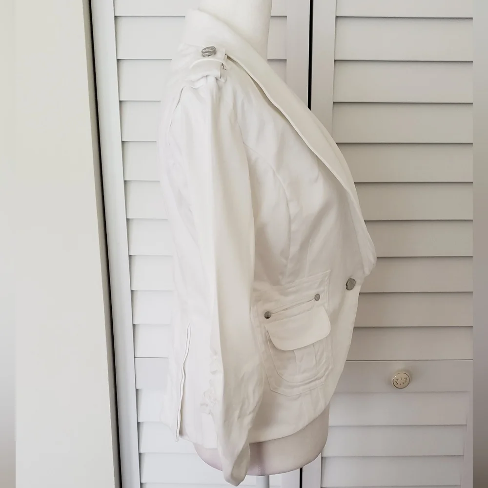 Marciano White Blazer 3/4 Sleeves Size S